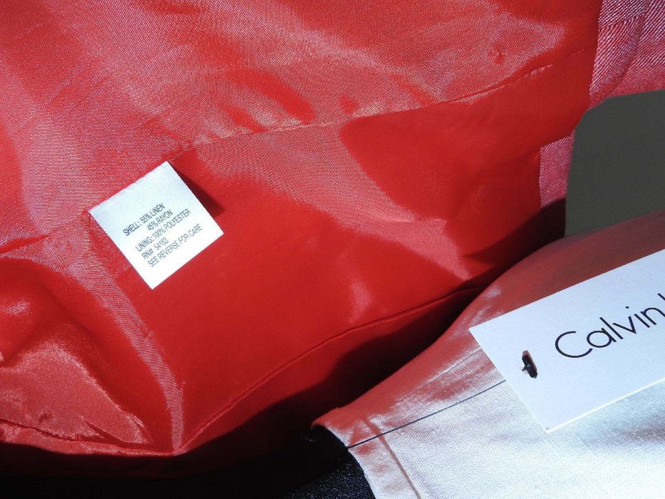 Calvin Klein США Лён L Новый женский костюм жакет + юбка
