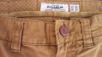 Spodnie jeansowe Pull&Bear 36 S proste rurki musztardowe
