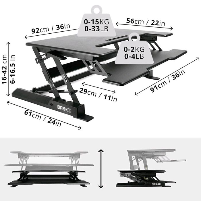 Duronic DM05D1 nakładka na biurko do pracy siedzącej - stojącej