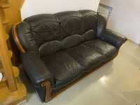 Zestaw wypoczynkowy sofa/kanapa + fotel skórzane / skóra