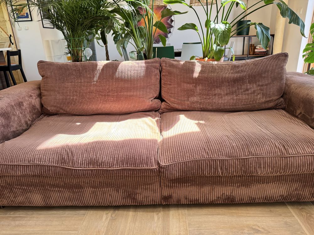 Sofa z funkcją spania sztruks 4-os