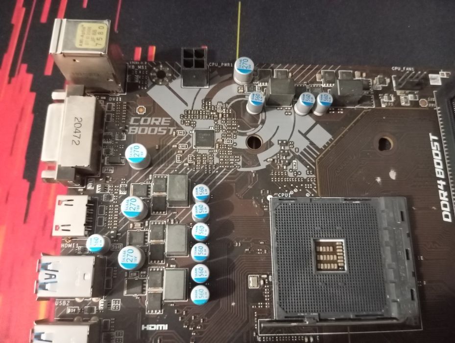 Материнская плата А320М-А PRO + базовый кулер AMD