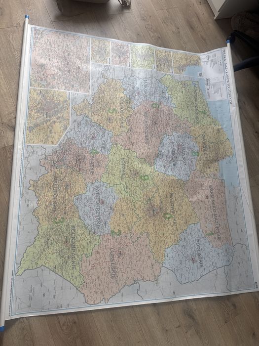 Mapa Polski- kody  pocztowe