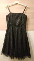 Czarna koronkowa sukienka na ramiączkach marki Cubus rozmiar 36