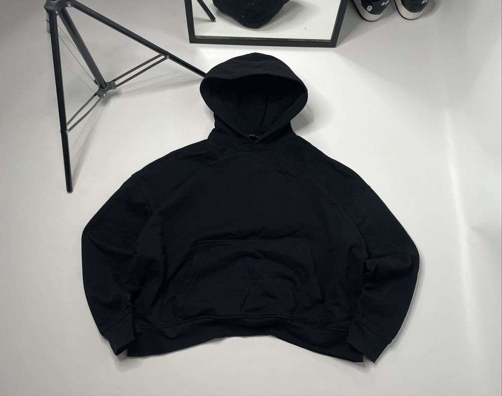 Базовий оверсайз худі чорний Baggy Oversized Hoodie худи худак yzy y3