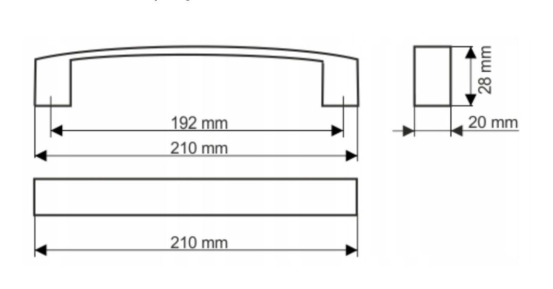 Uchwyt meblowy uu24 192mm