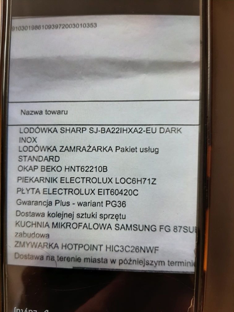 Nowe drzwi do lodówki SHARP SJ-BA221HXA2-EU DARK