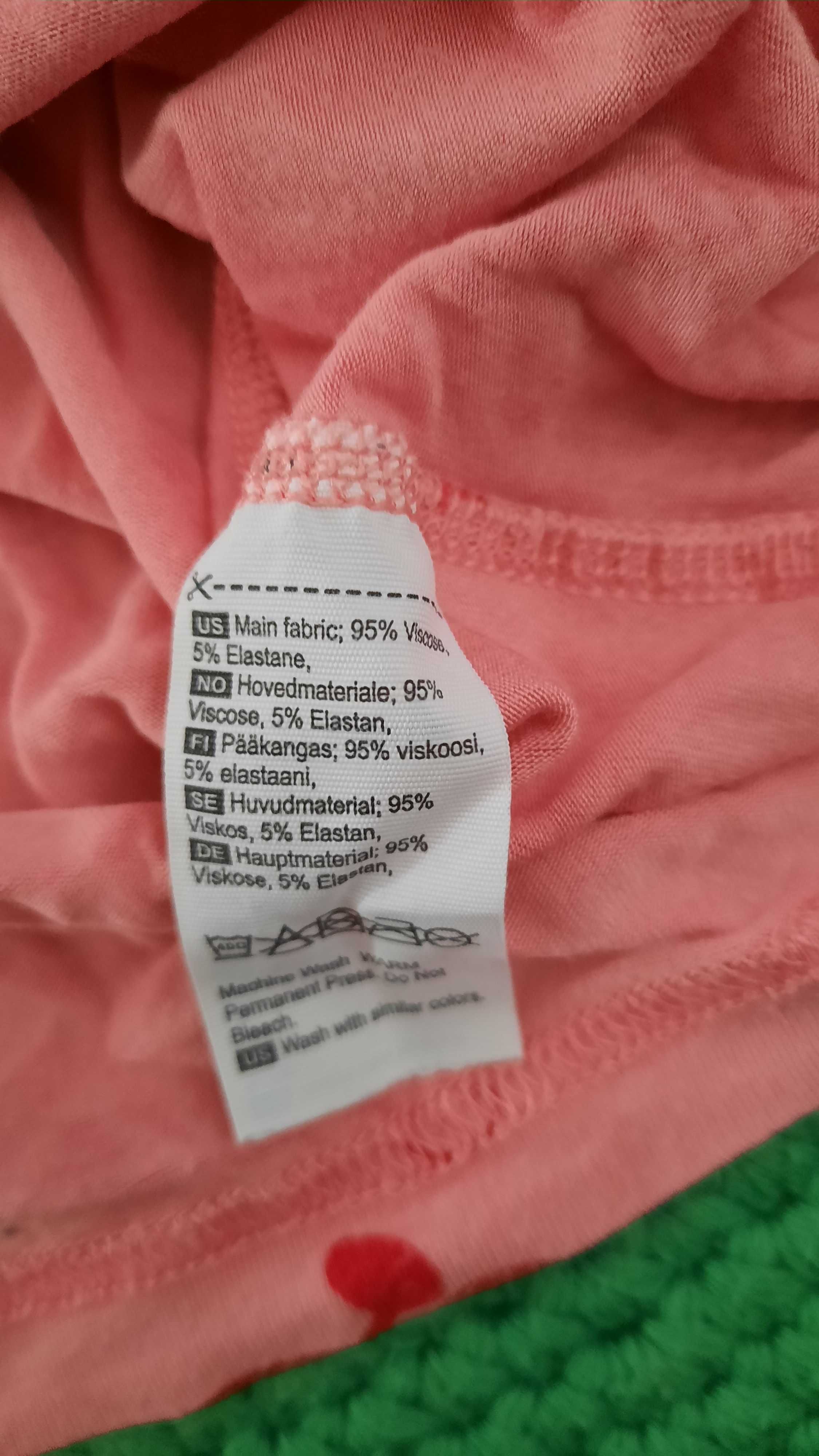 Vossatassar bluzka bambus,r.122,wiskoza,różowa, potworki, Molo