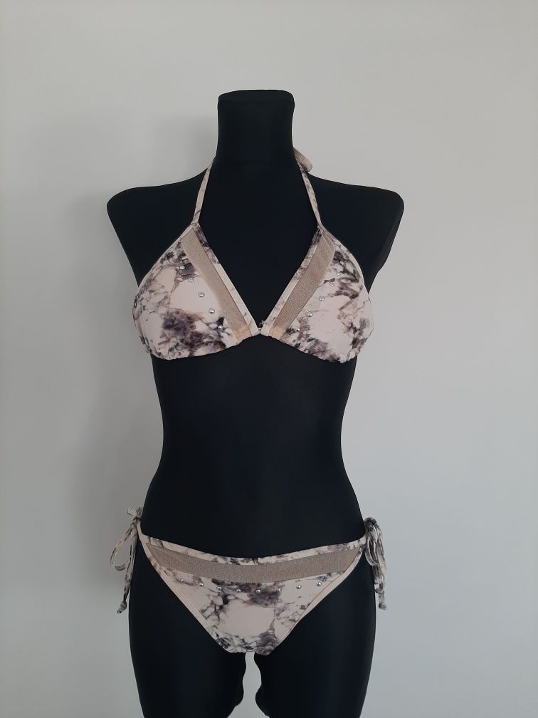 Primark 36 S strój kąpielowy bikini siateczka dżety