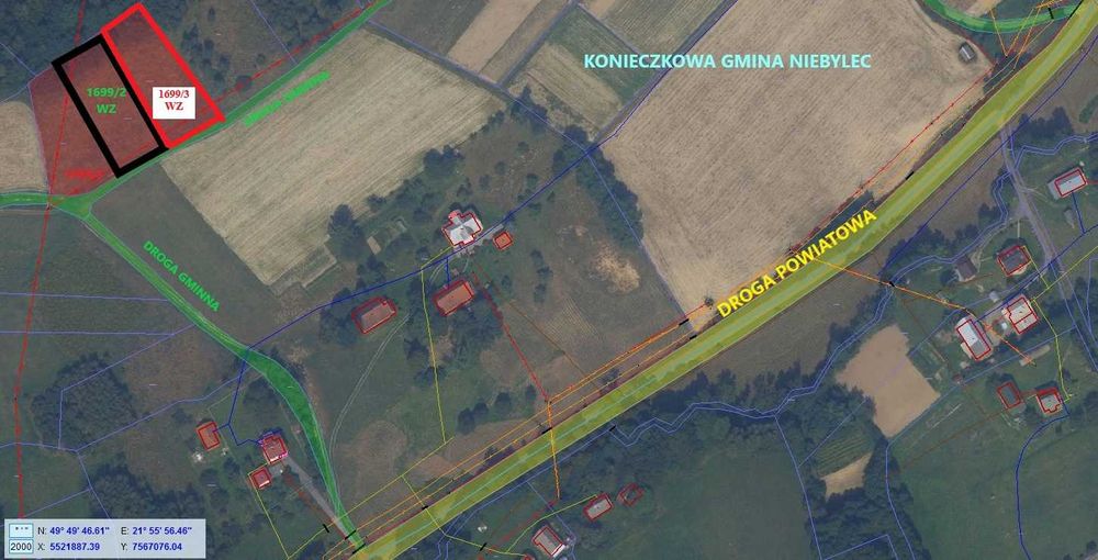 Działka z warunkami zabudowy Konieczkowa 20,12 ara