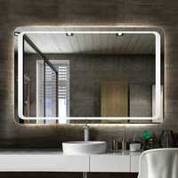 Зеркало светодиодное с лед подсветкой прямоугольное гримерное в ванную