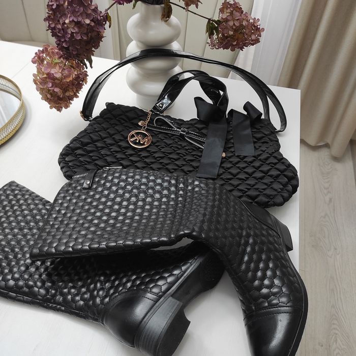 Damskie pikowane kozaki do kolan rozm.37