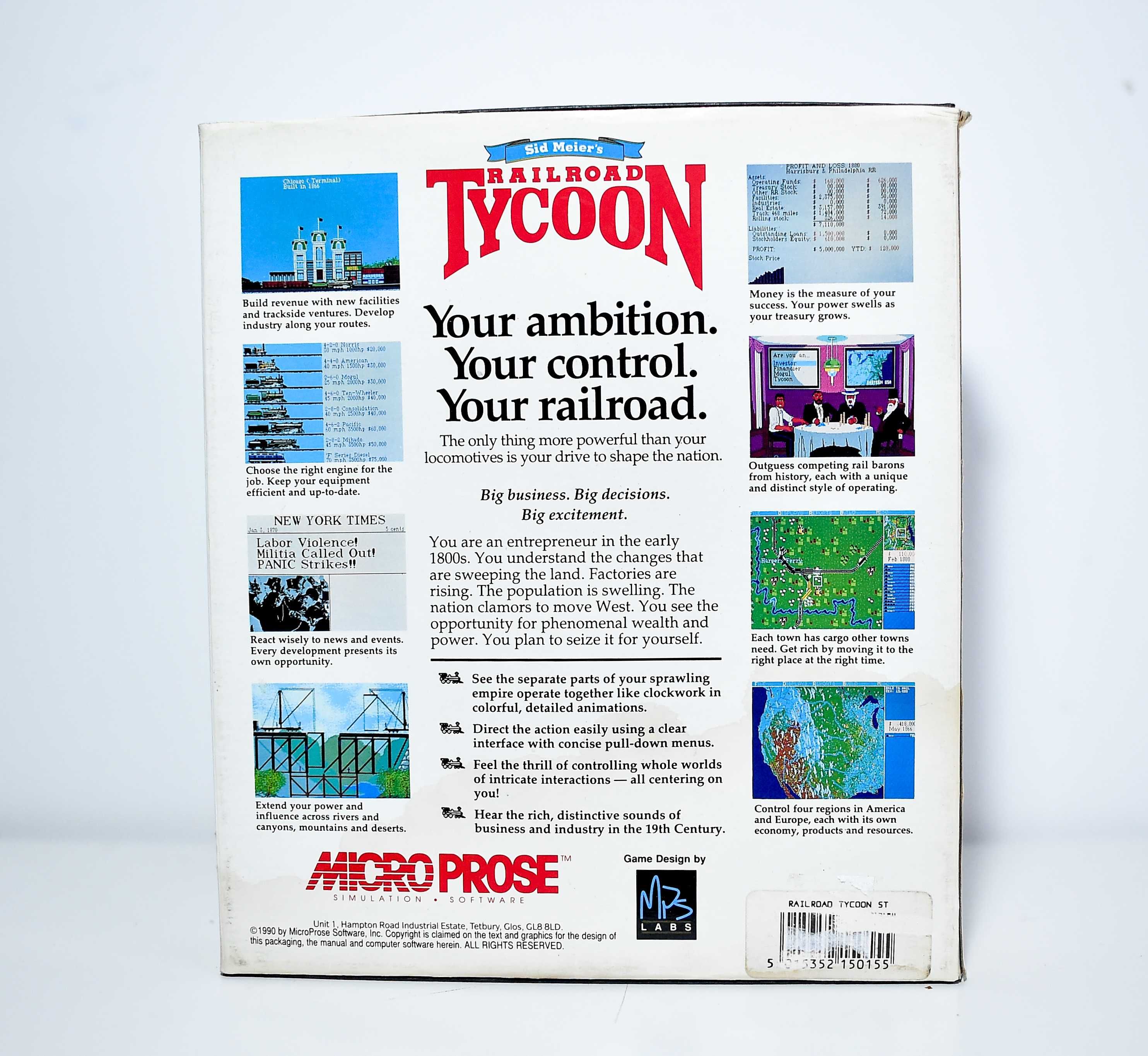 Gra BIG BOX Railroad Tycoon Atari ST
