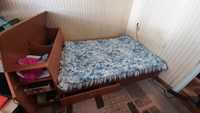 Ліжко двоспальне з тумбою, без матрасів