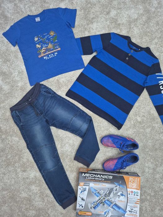 Mega Paka 146-152 (11-12 lat) Korki Adidas, Kurtka, Bluza Playstation