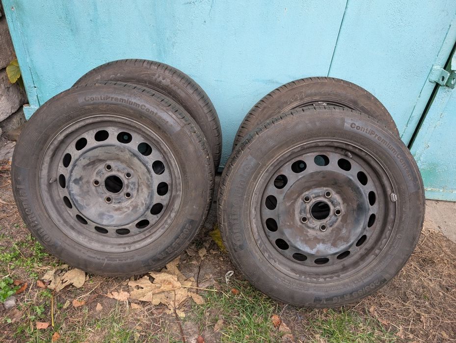 Диски r16 5×112 et50 vag з шинами 205 55 r16 continental/belshina