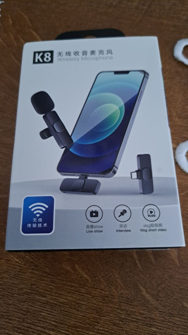 Mikrofon krawatowy na wejściem typ C do iphone i androida