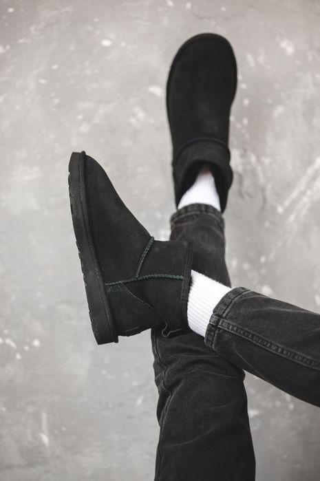Угі Чоловічі UGG Mini Black (Замша) Size 43 Хіт Сезону