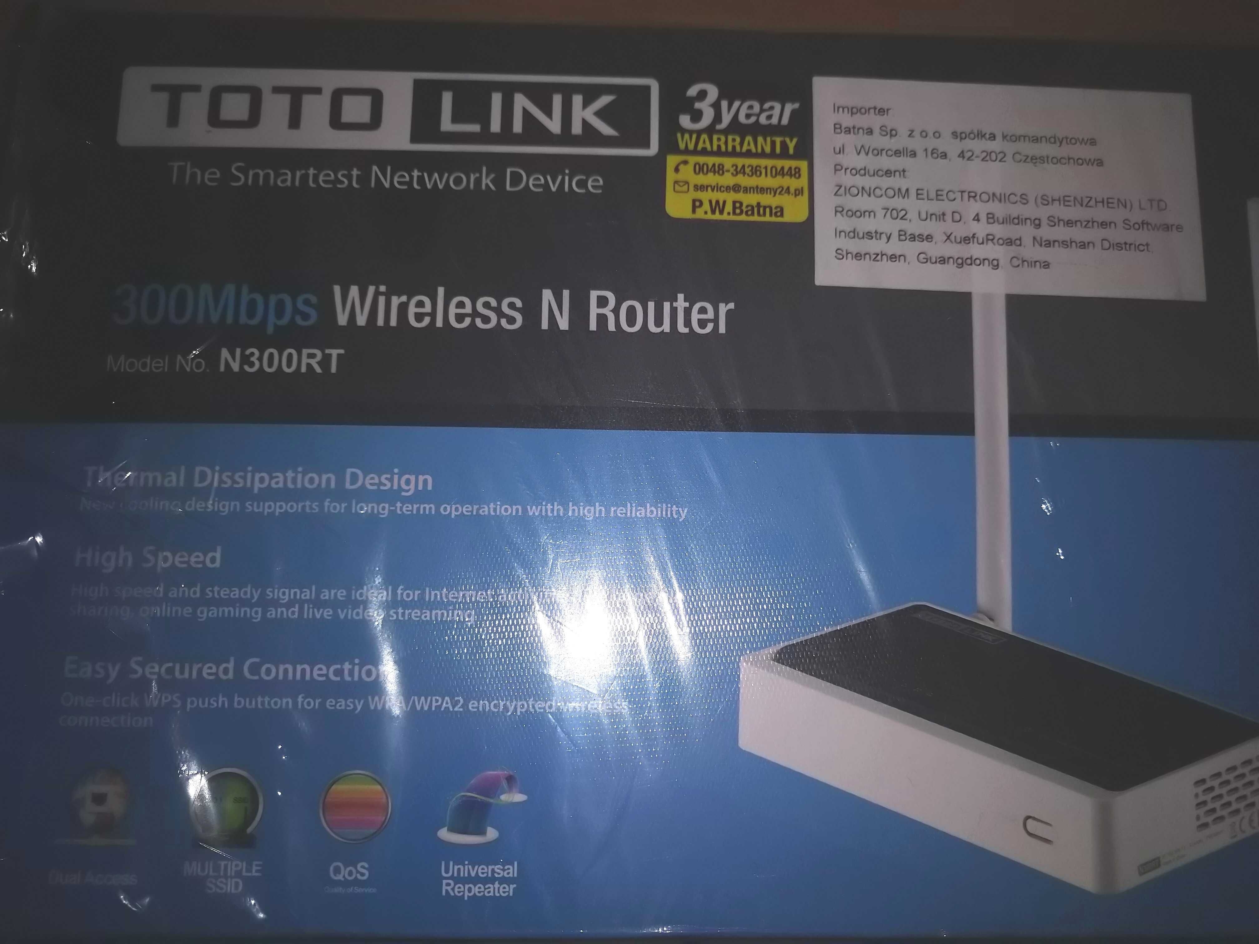 Роутер/маршрутизатор Totolink N300RT