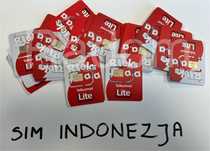 Indonezja Sim karta Nowy starter Lite sieci Telkomsel aktywny +62