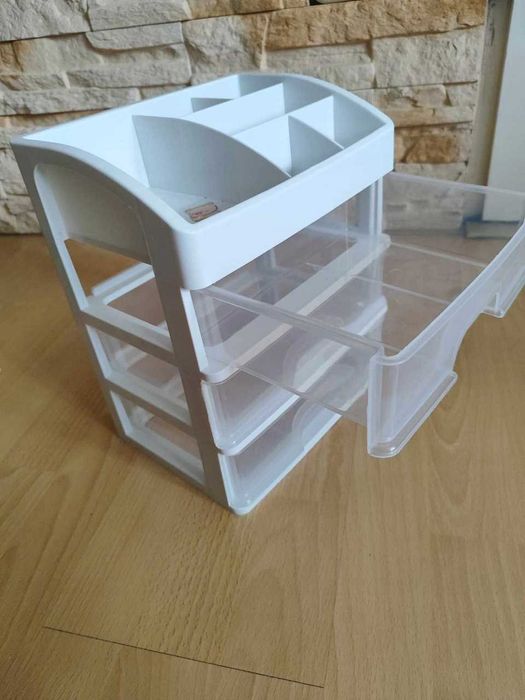 Szkatułka Pudełko Organizer pudełko na Kosmetyki z Szufladami Toaletka