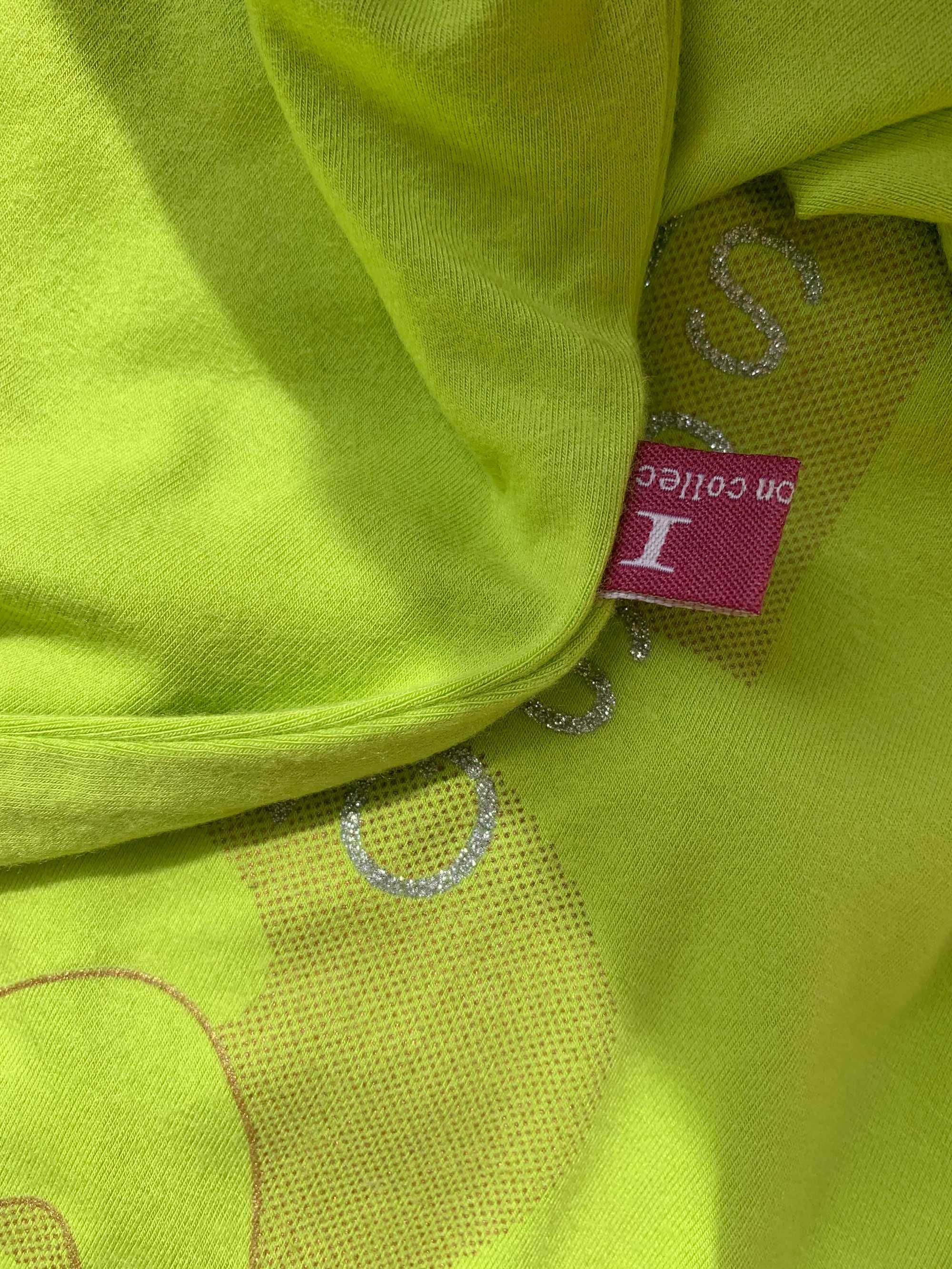 Bawełniany t-shirt z koroną na plecach i srebrnym napisem, rozm m,