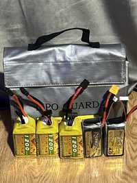 Baterie LiPo 6s 5sztuk + Lipo Bag