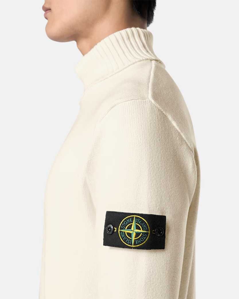 Светр Stone Island 505A2 Logo Badge Turtleneck Sweater White