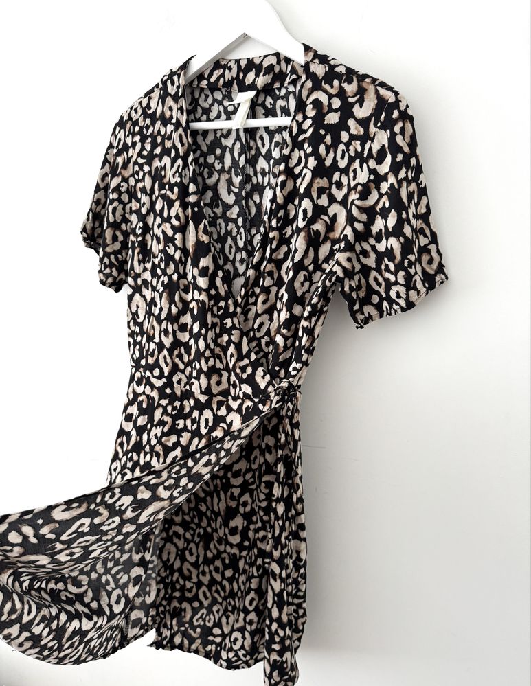 H&M kopertowa sukienka Wiskoza