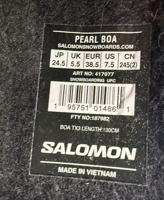 Жіночі черевики для сноуборду Salomon Pearl Boa