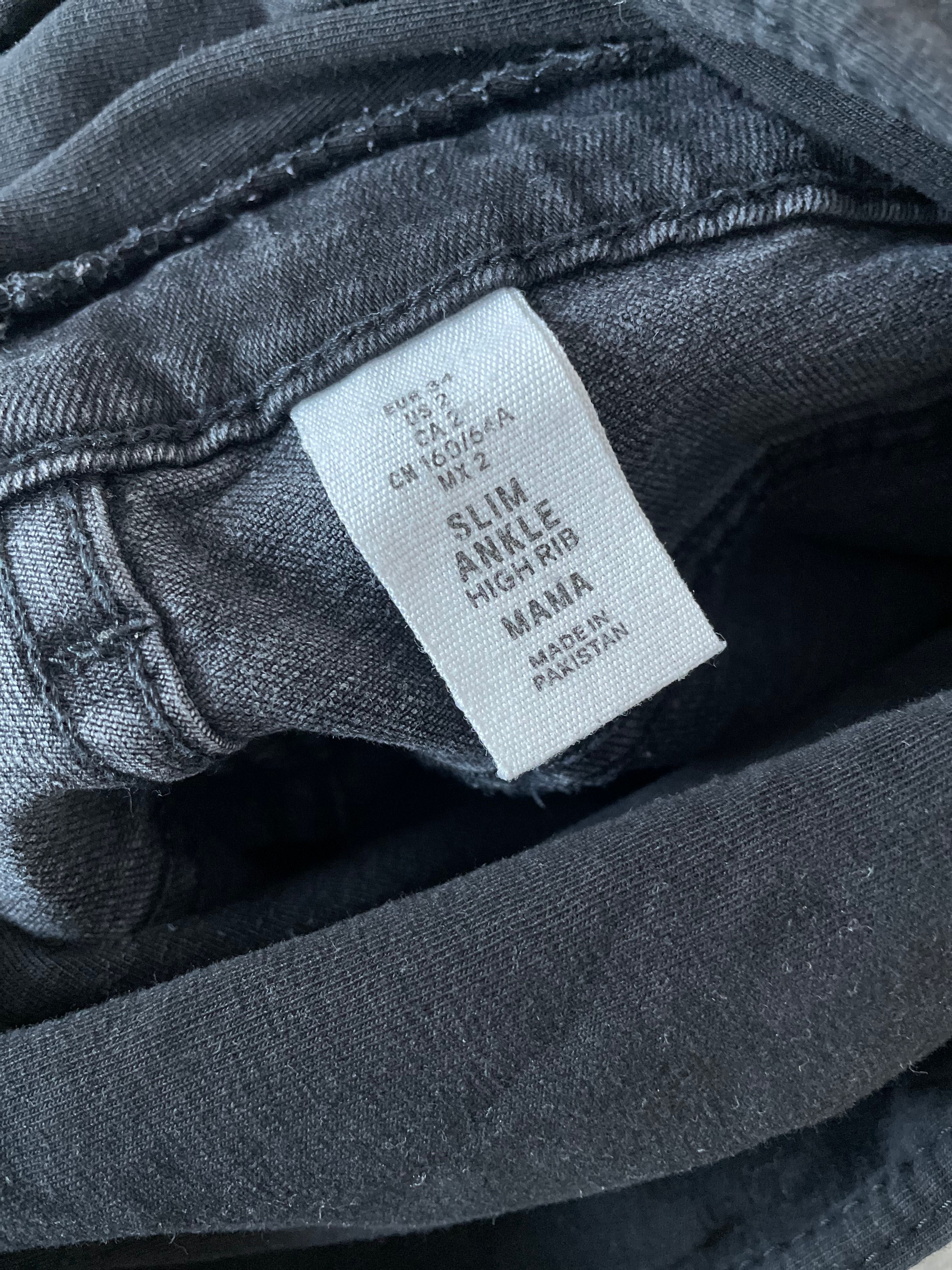 Czarne jeansy ciążowe - H&M