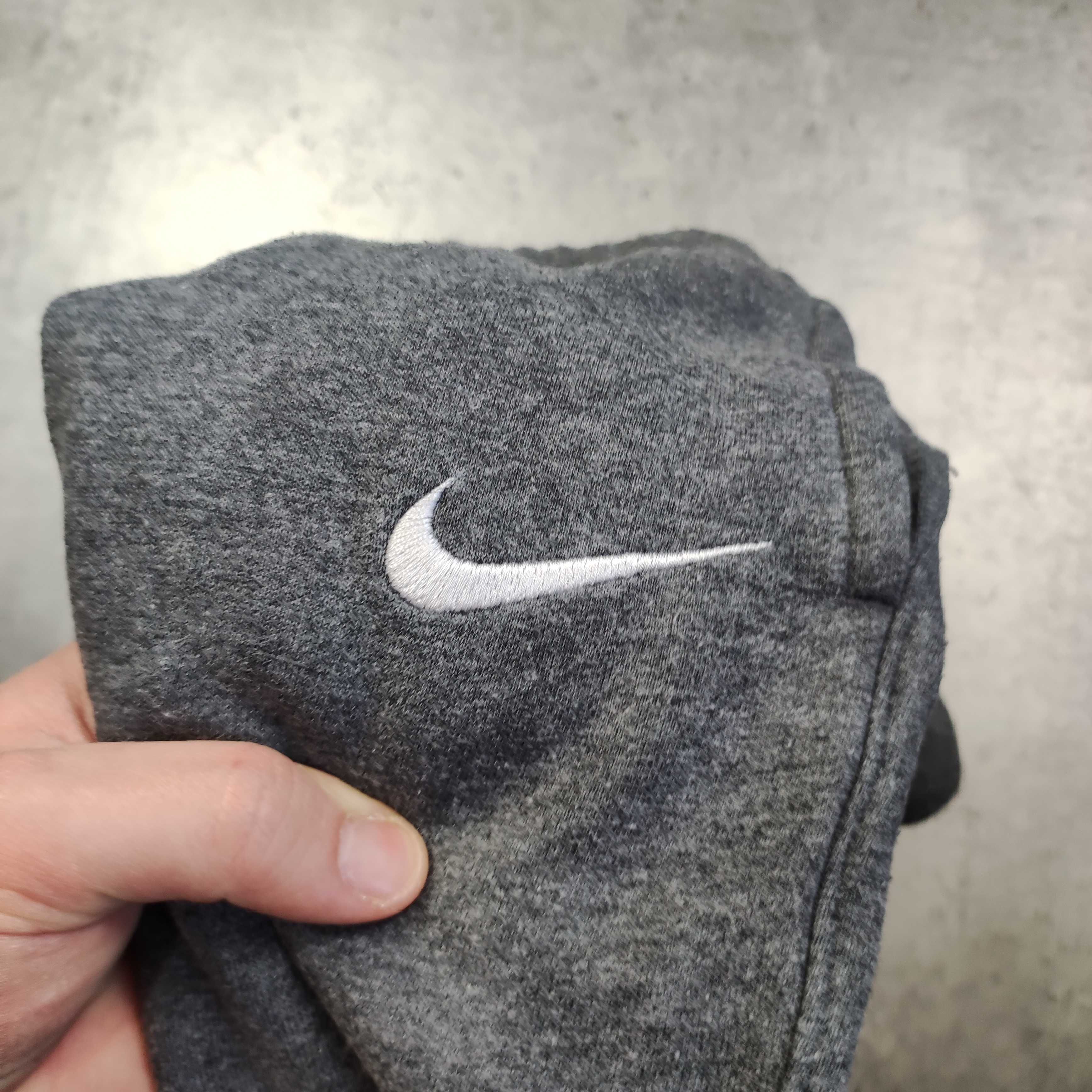 MĘSKIE Dresy Sportowe Bawełna Joggery Nike Logo Szare Klasyczne Haft