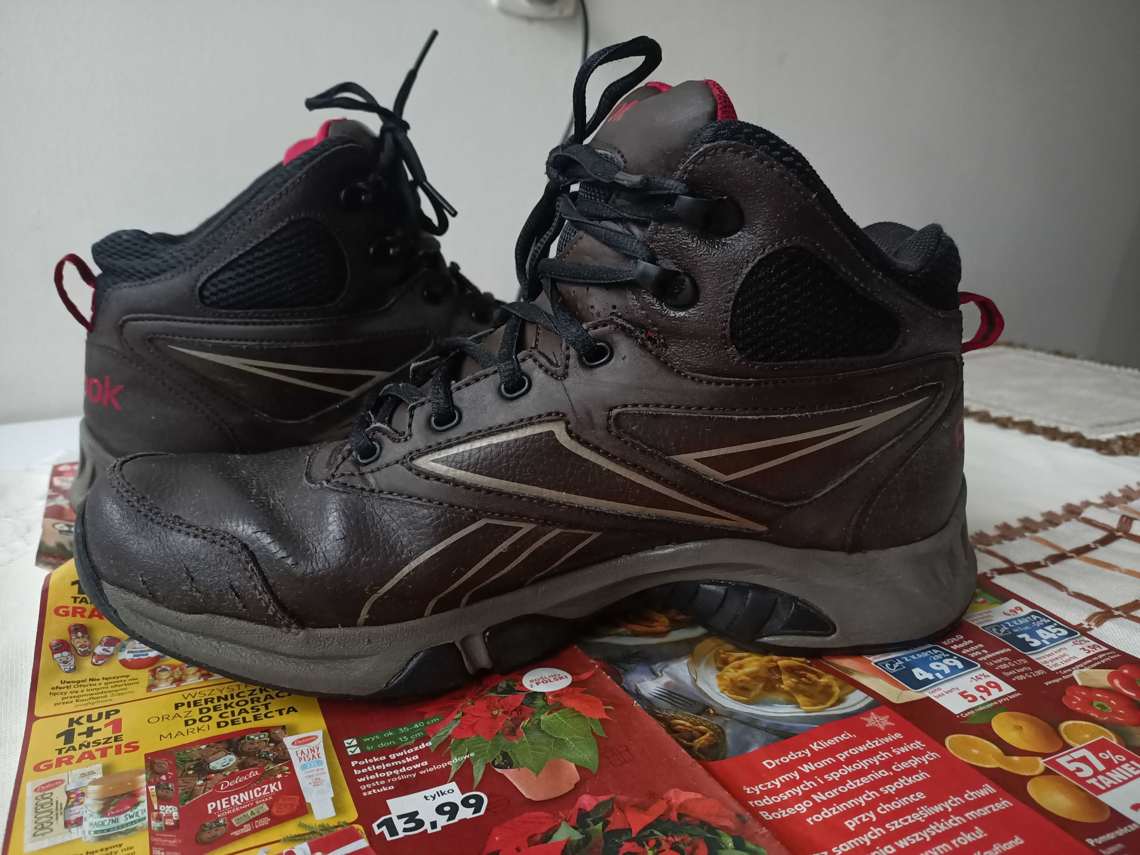 Buty zimowe męskie REEBOK Adventure SKÓRA roz 43 28cm wkładka JAK NOWE