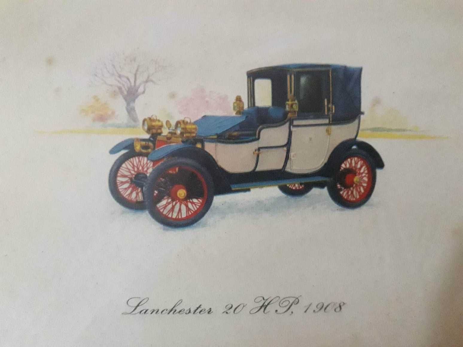 3 Quadros de carros antigos HP, De 1901 , 1902 e 1908