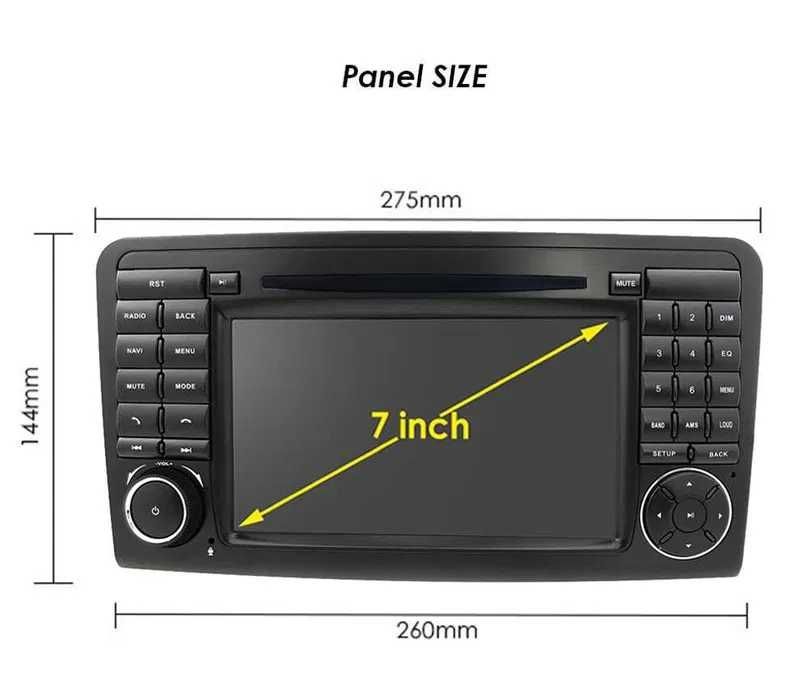 Radio 2din Android Mercedes ML/W164 GL wifi gps