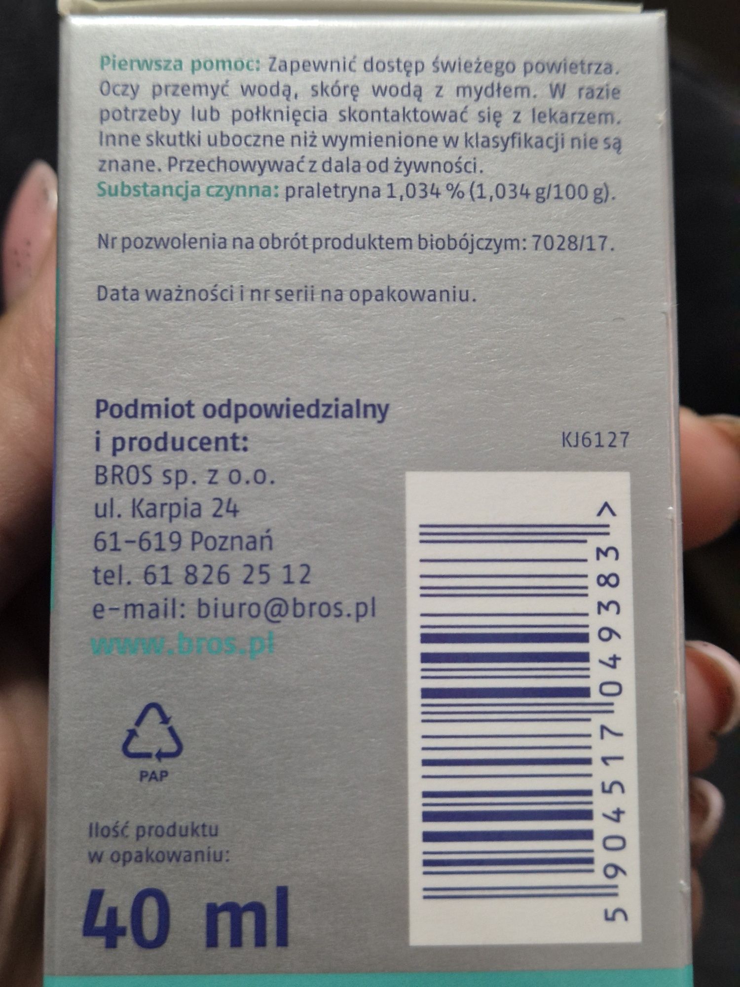 Płyn dla dzieci na komary do elektro BROS