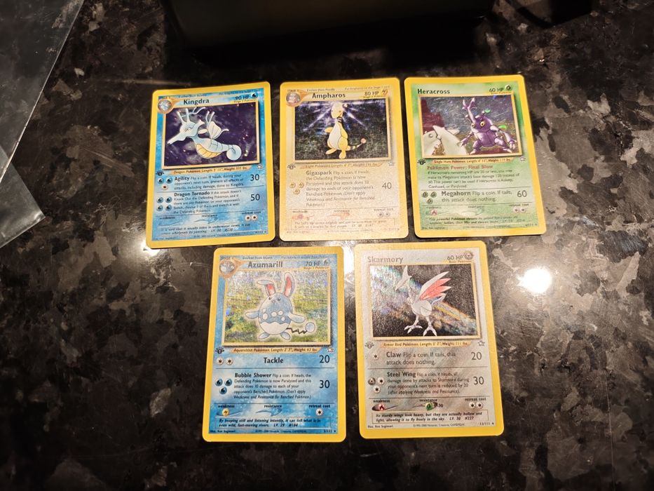 Karty holo 1st edition ! Unikaty neo Genesis pokemon