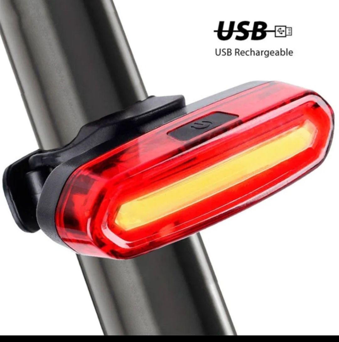 Lampka rowerowa tylna led ładowana z usb