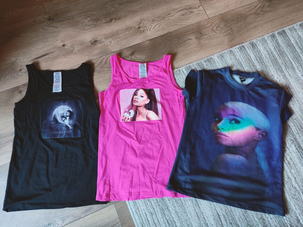Bluzki koszulki topy Ariana Grande 3 szt