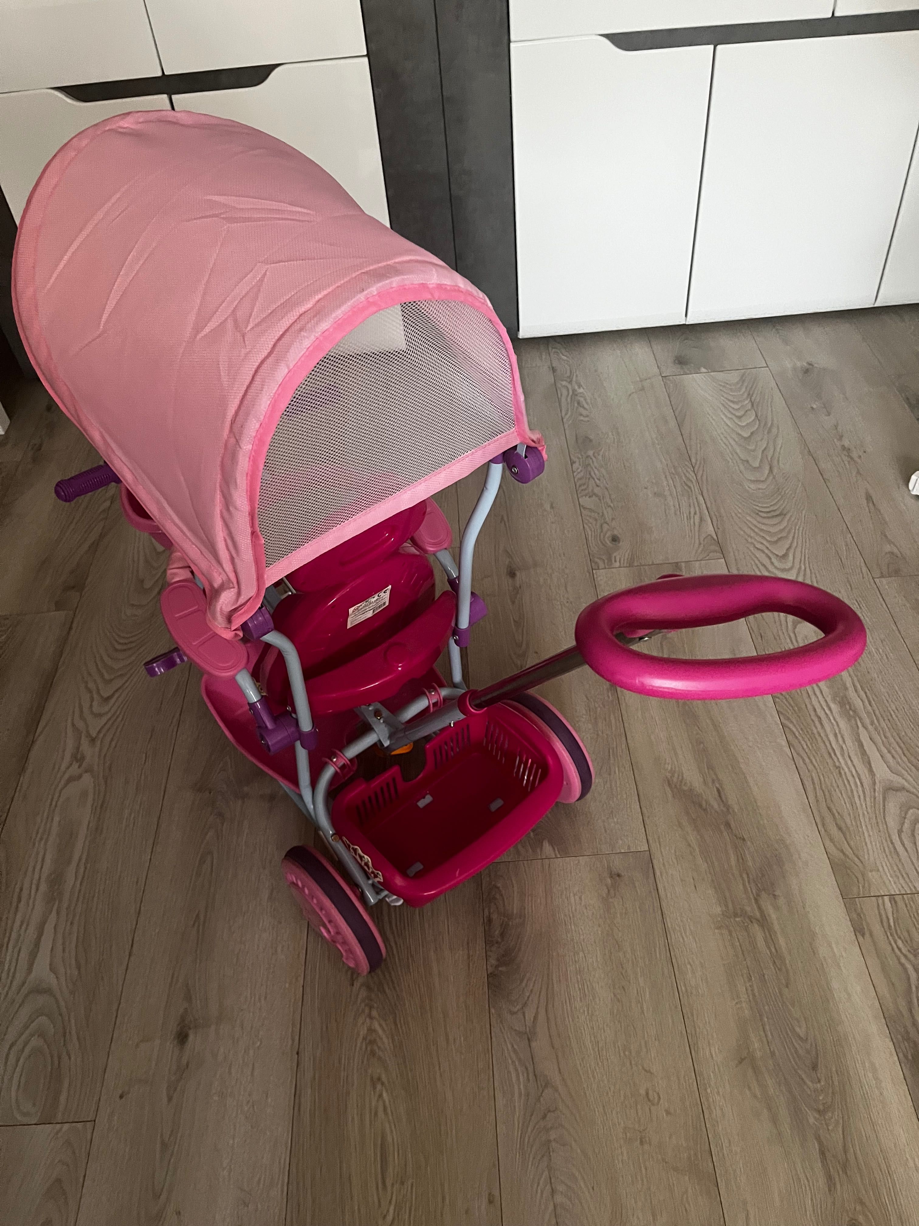 Rowerek dla dziewczynki trzykołowy Hello Kitty