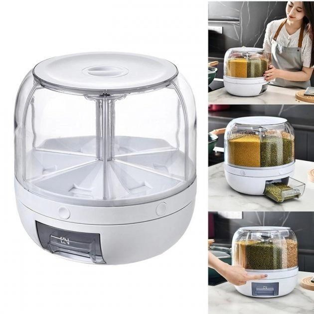 Органайзер-диспенсер на 6 літрів для круп із дозатором