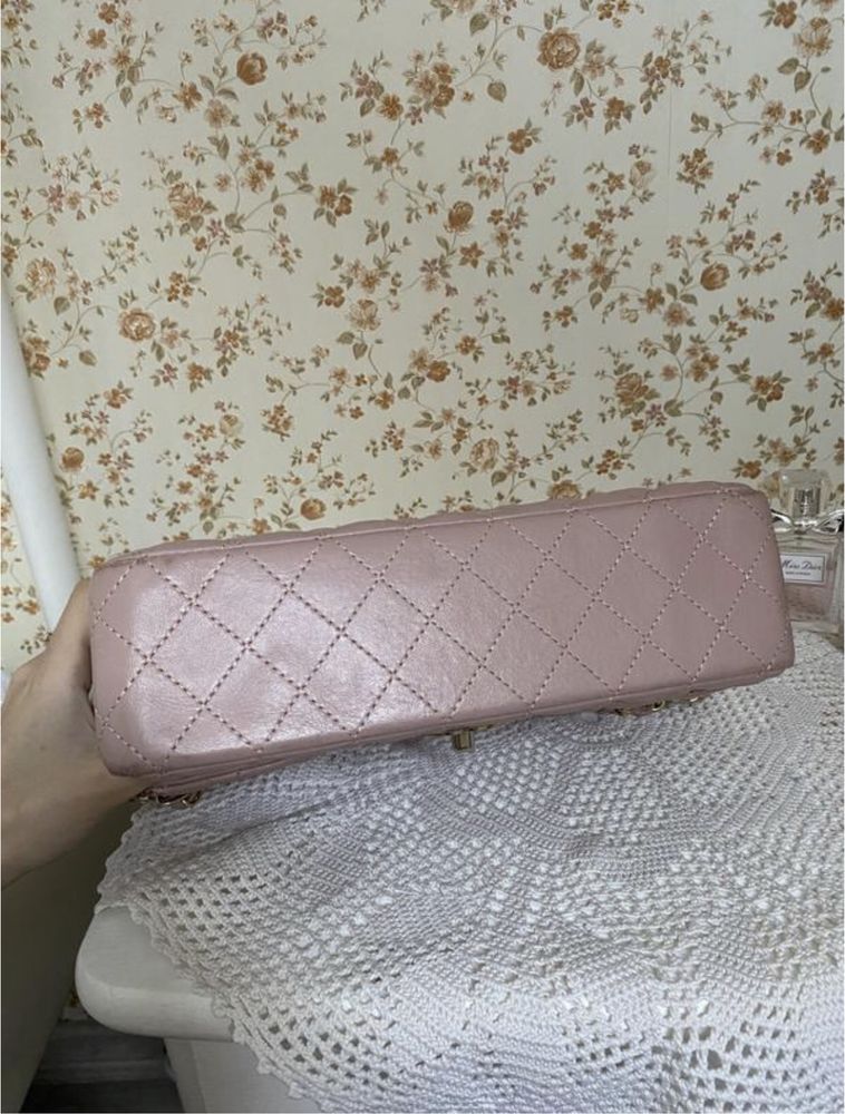 Сумка сумочка кросбоді через плече шанель Chanel flap шкіра код