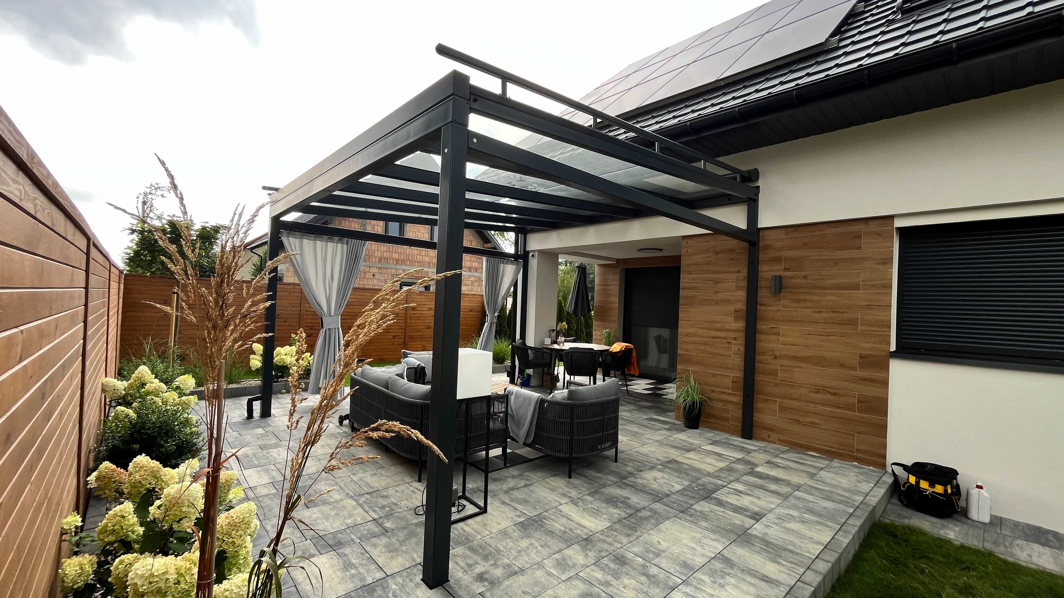 Nowoczesna Zabudowa Tarasu Zadaszenie Pergola, Oranżeria, ogród zimowy