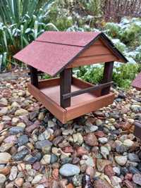 ekologiczny drewniany karmnik dla ptaków