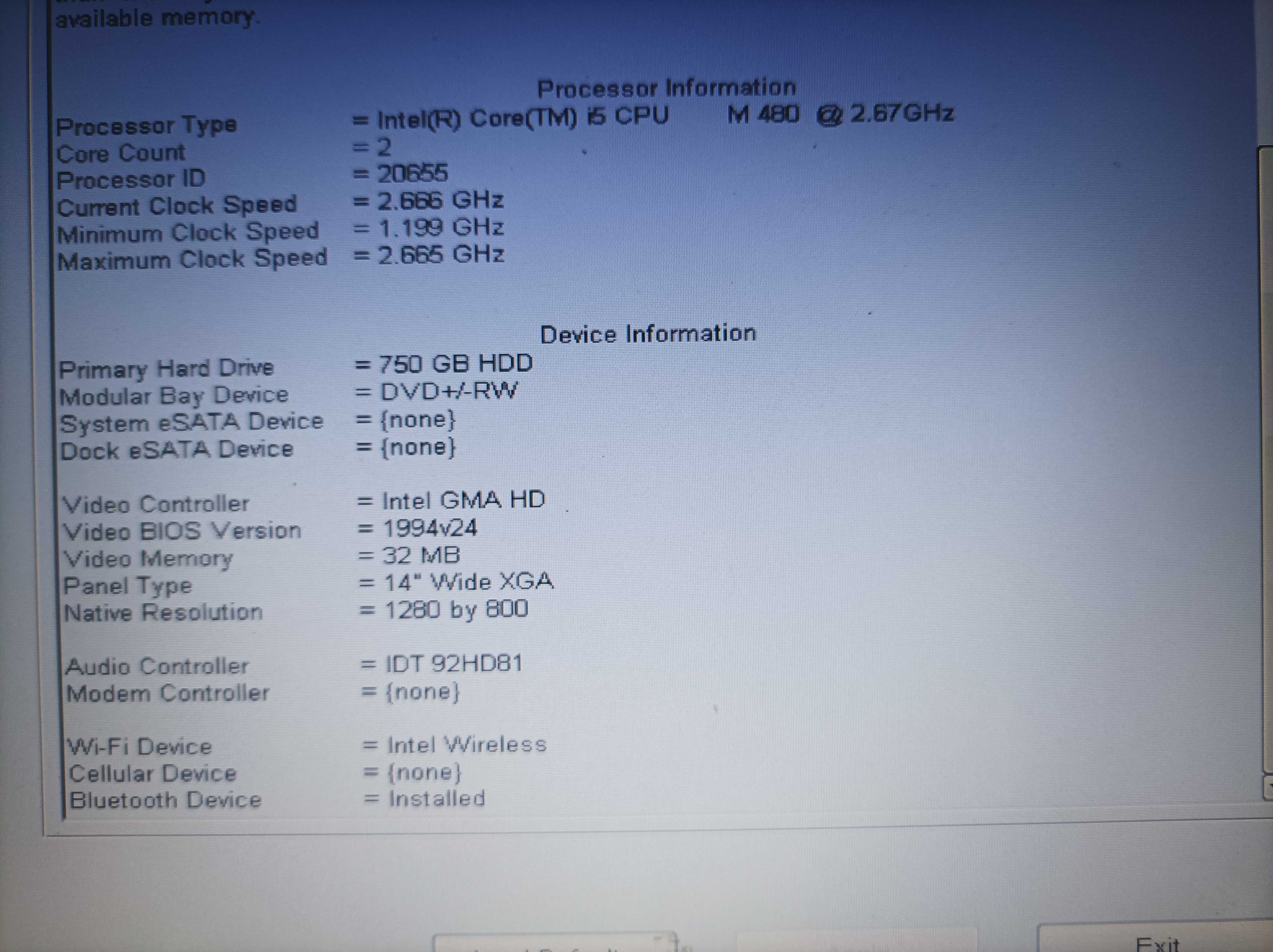 DELL E6410 /14.1"(1280x800)/Intel Core i5-M480 2,67 Ghz/8 GB/HDD 750GB