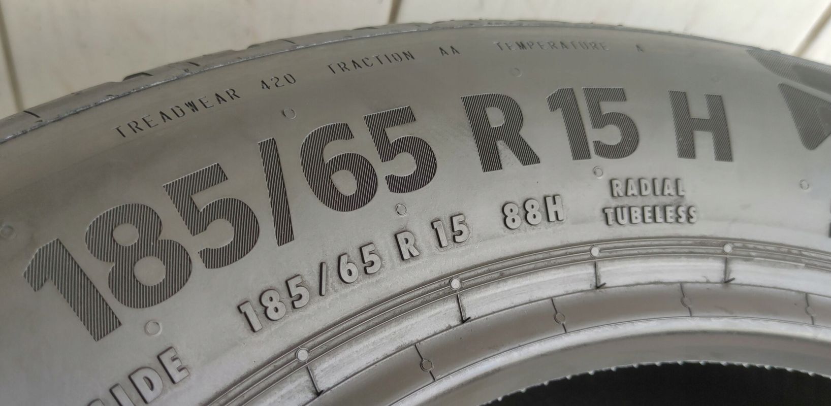 4x 185/65r15 Continental EcoContact 6/88h 2020r A/A/70dB Jak Nowe