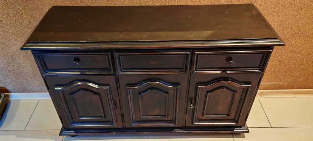 Komoda drewniana brązowa