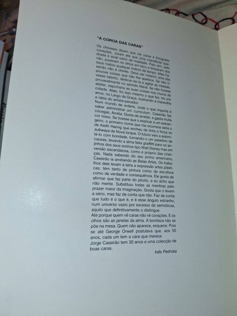 Jorge Caseirão pintura programa Inês Pedrosa