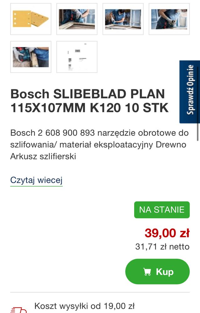Trzy zestawy Bosch EXPERT C470 Papier ścierny