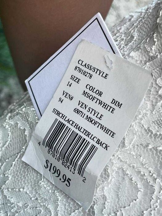 Suknia ślubna syrena koronkowa David’s Bridal, r.38/40 dla wysokich